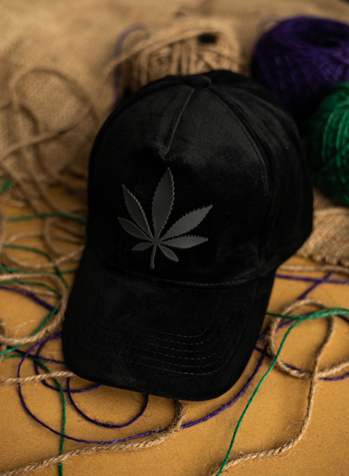 Black Maple Denim Cap