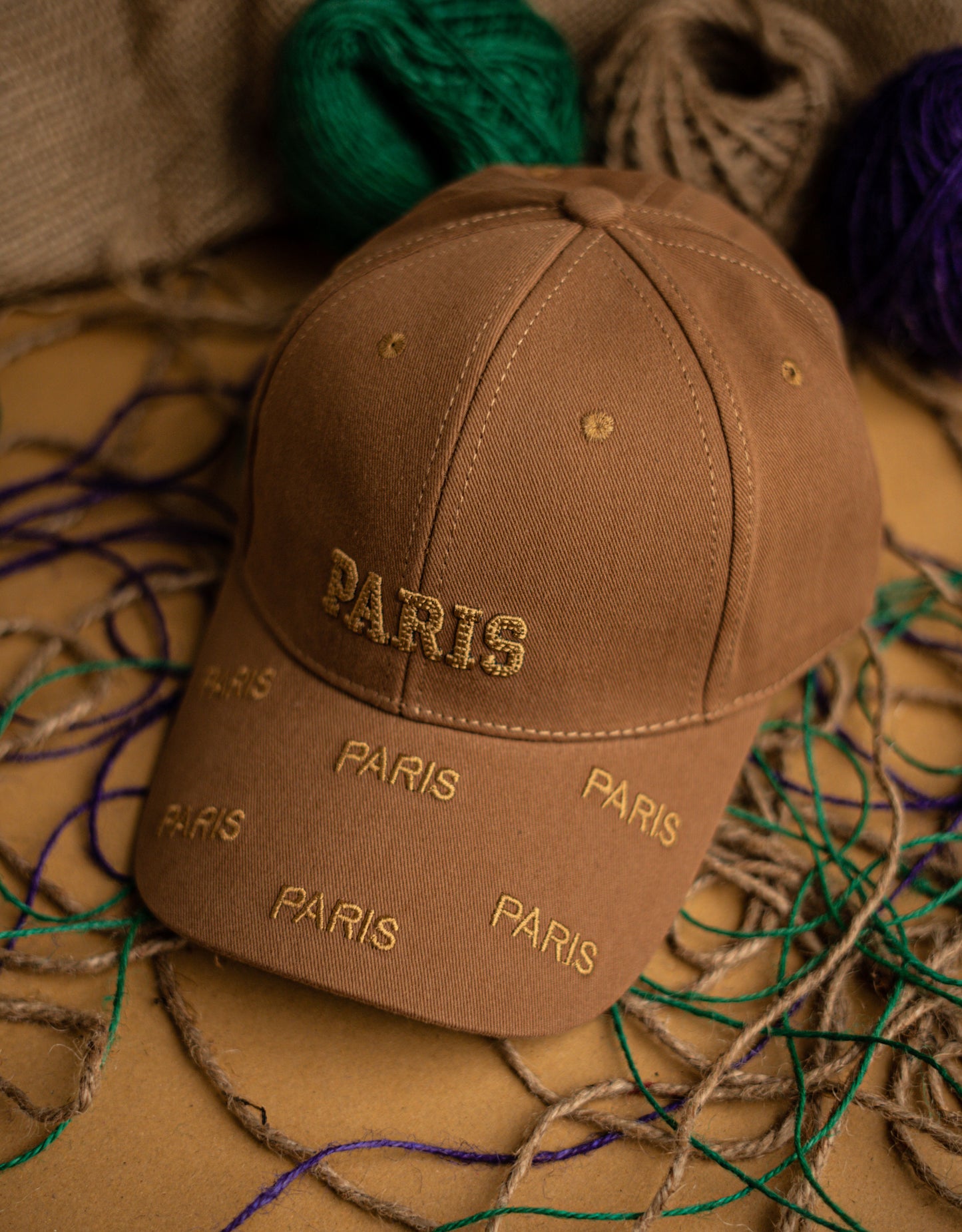 Brown Paris Cap