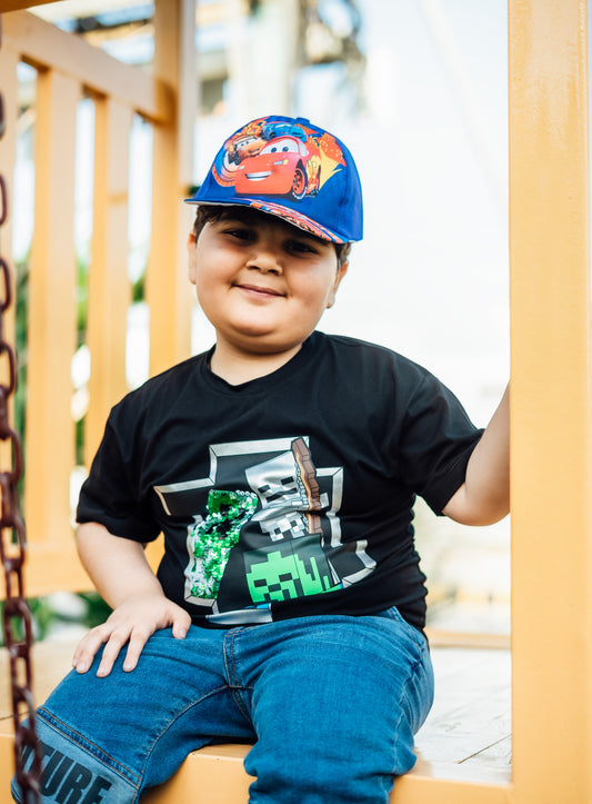 Blue Cars Kids Cap (6 to 13 years