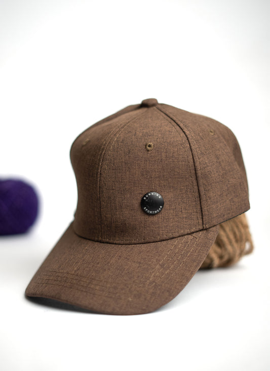 Brown Button Premium Cap