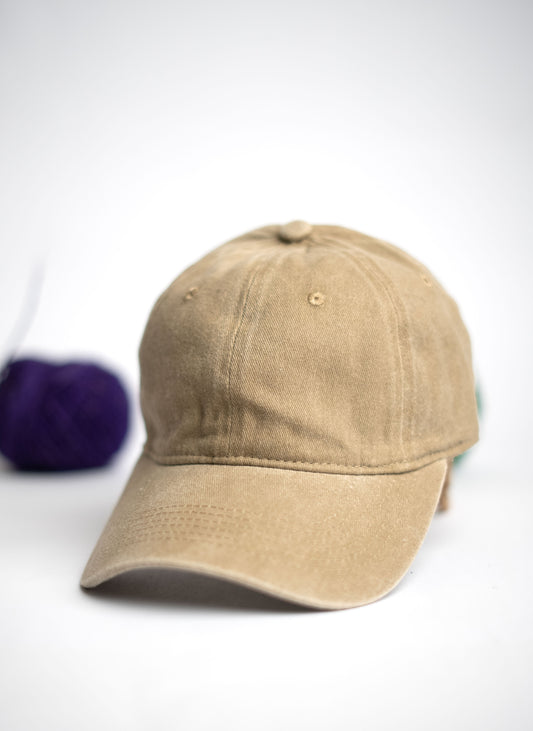 Biege Denim Cap