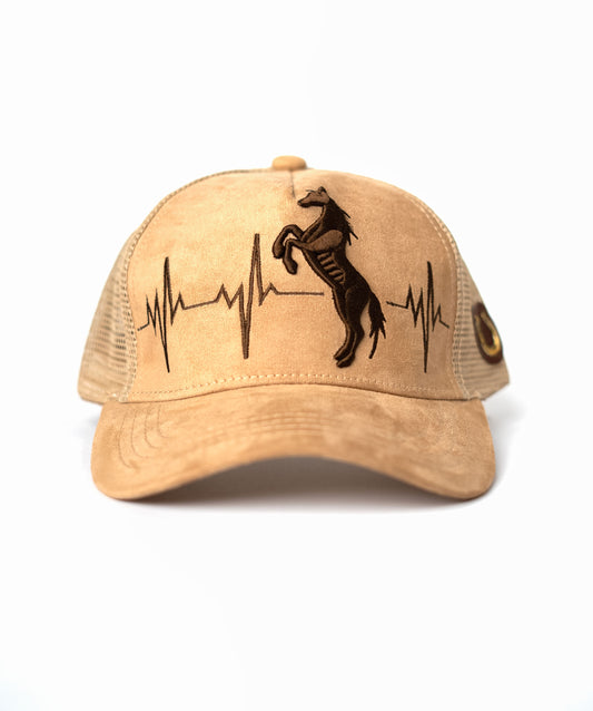 Biege Horse Premium Suede Cap