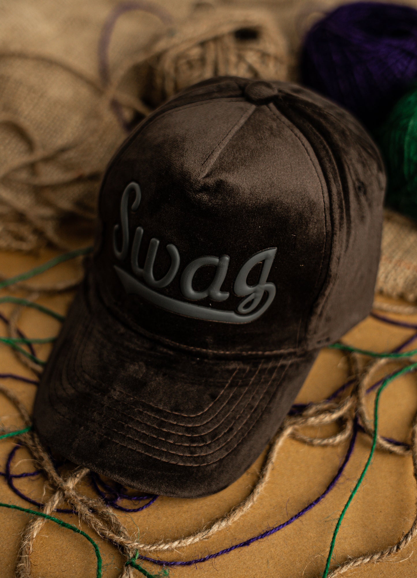 Brown Swag Suede Cap