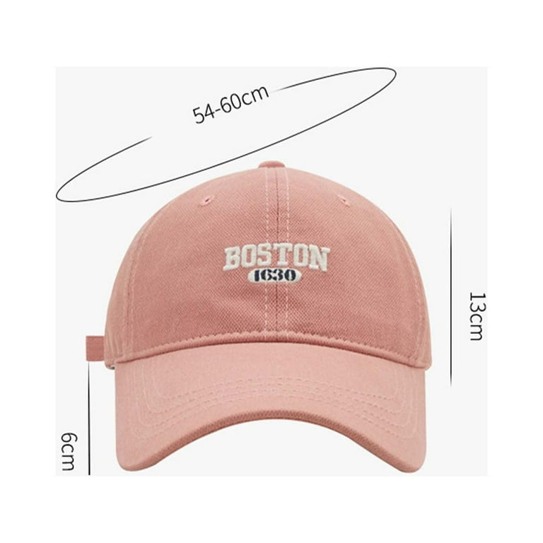 Pink Boston denim cap