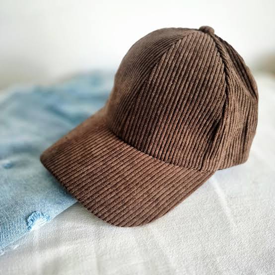 Brown corduroy premium cap