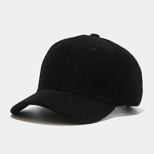 Black corduroy premium cap