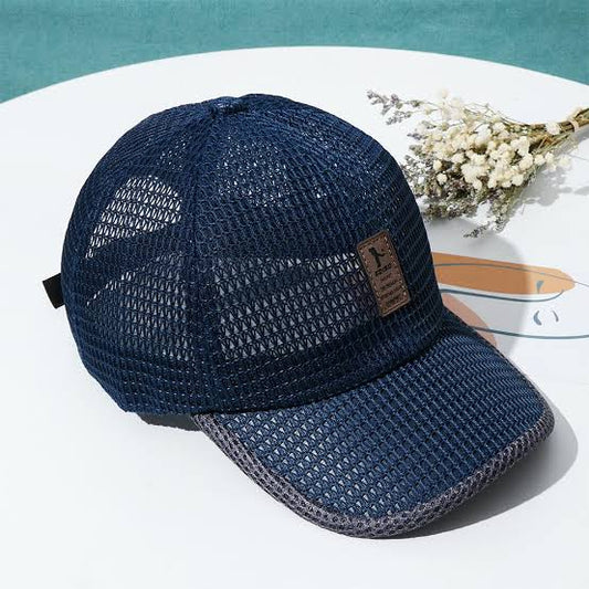 Blue sports net cap