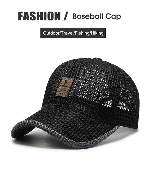 Black mesh net cap