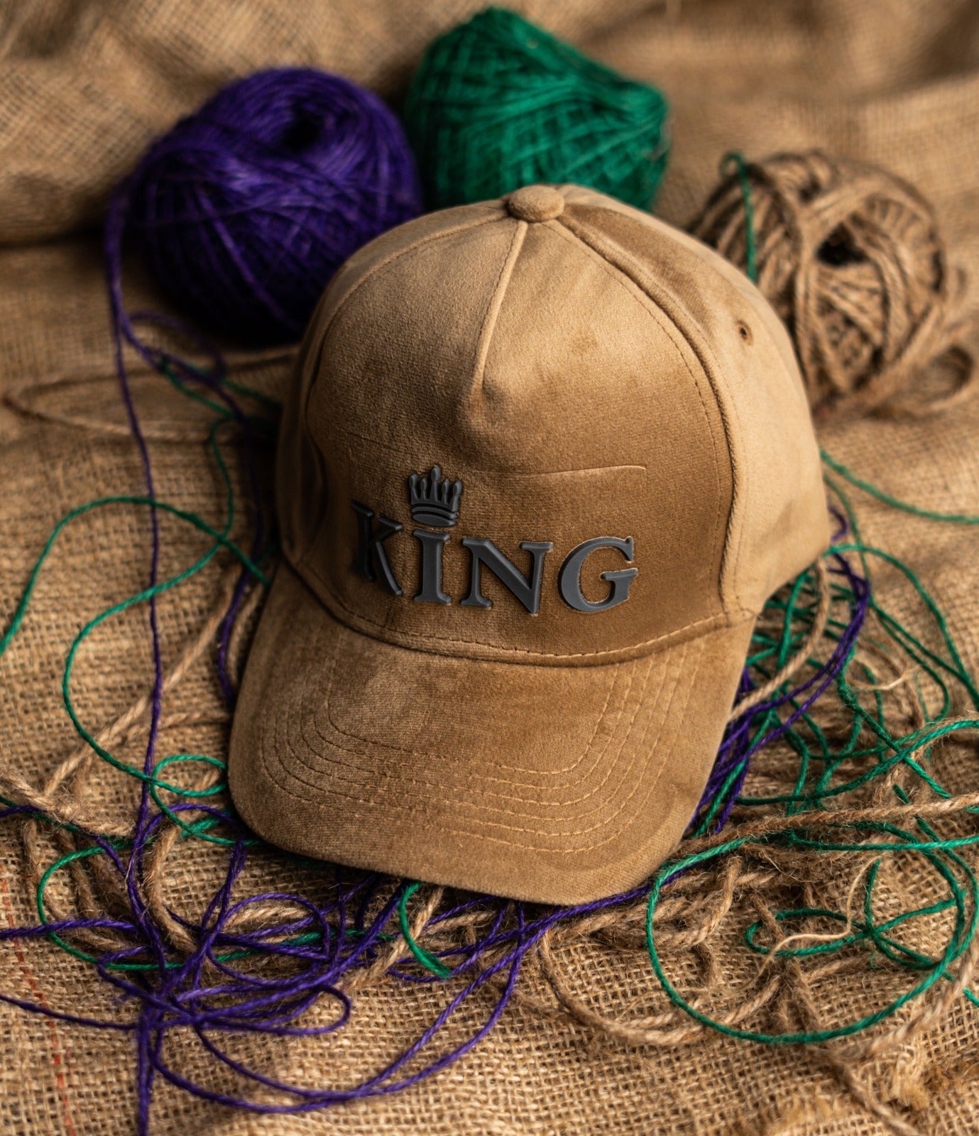 Brown King Suede Cap