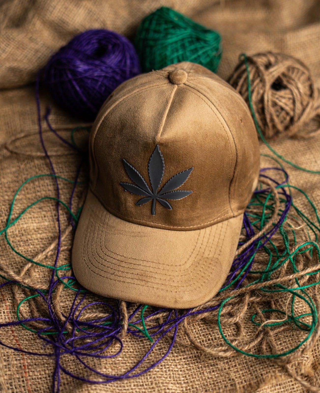 Brown Maple Suede Cap