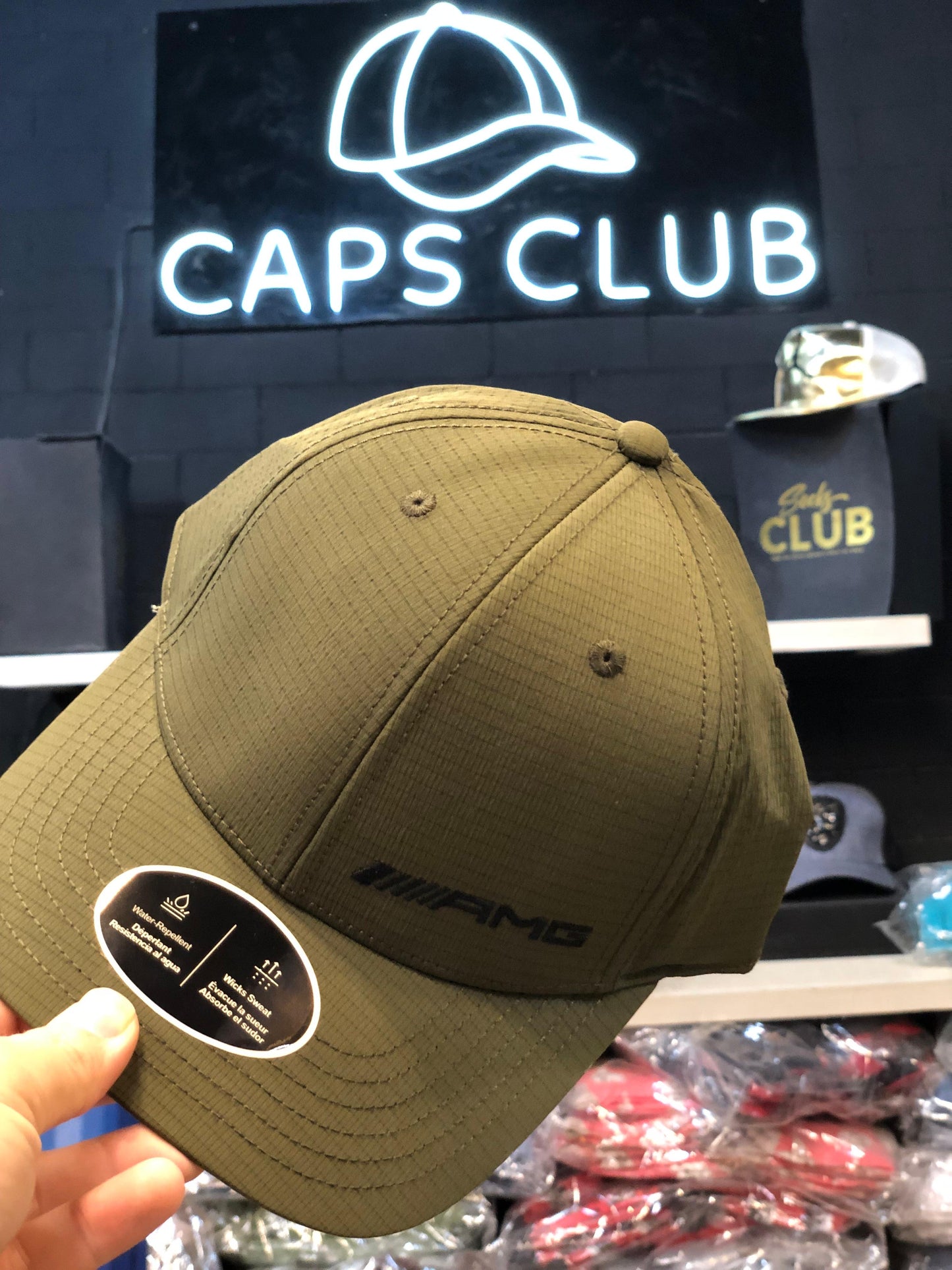 Olive green AMG premium cap