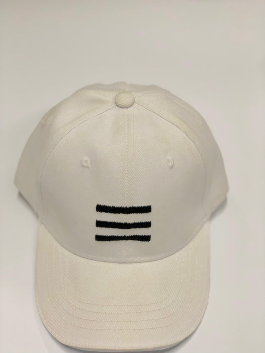 White three bar imported cap