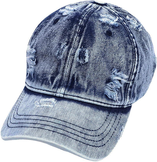 Damage denim cap 001