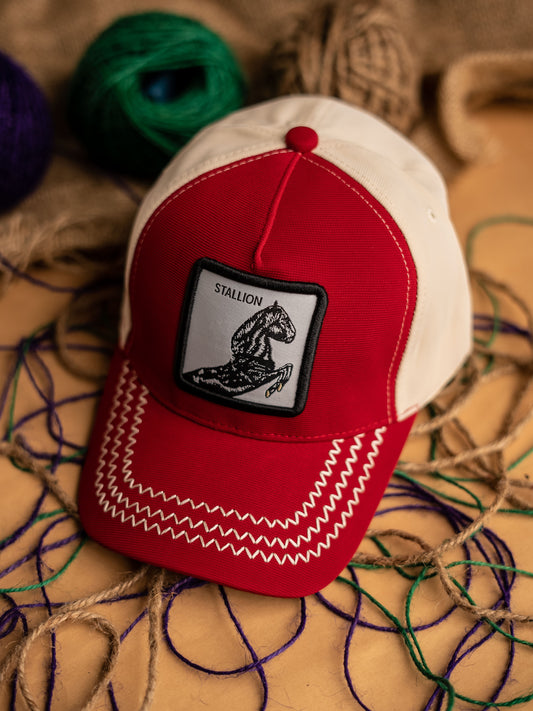 Red Multi Stallion Cap
