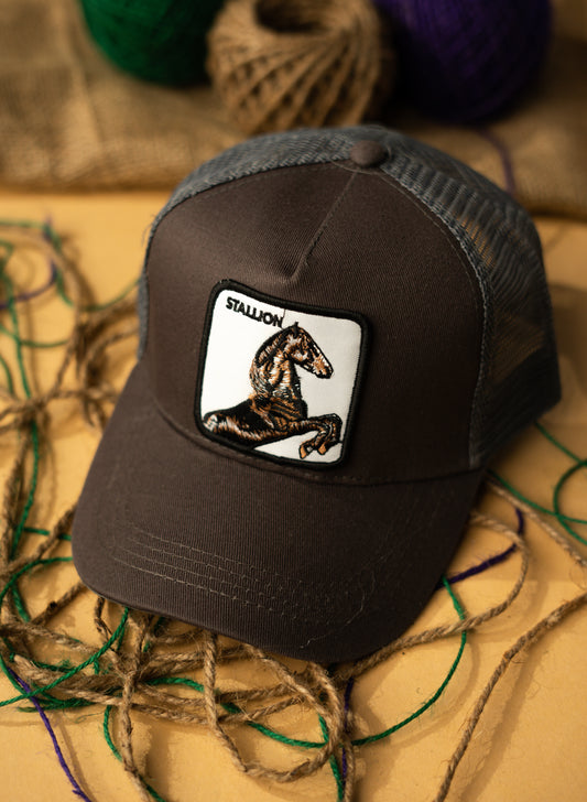 D Greyish Stallion Premium Cap