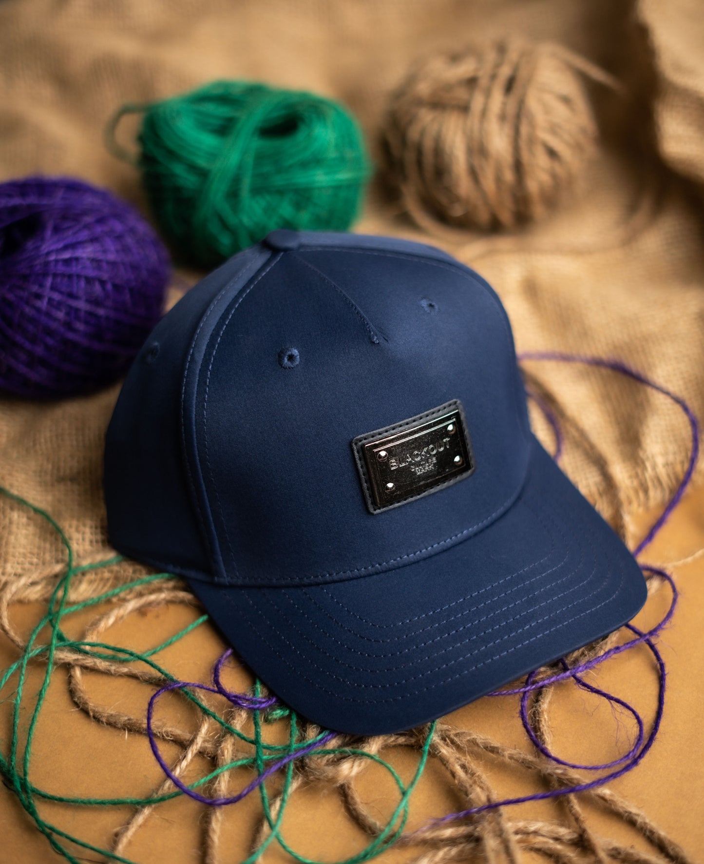 Navy Blackout Premium Cap
