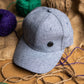 Grey Button Premium Cap