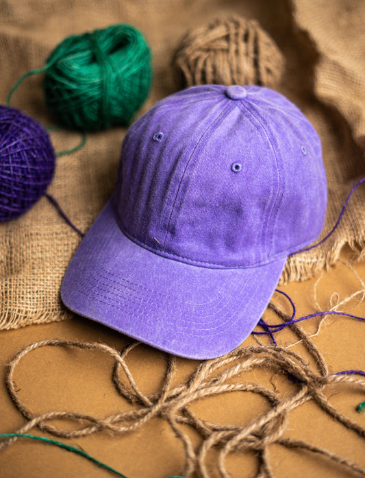 Purple Denim Cap
