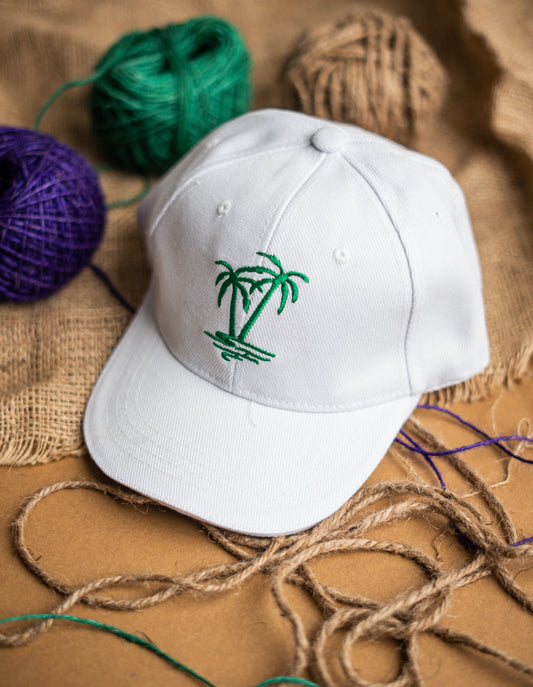 White Green Tree Cap