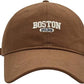 Brown Boston denim cap