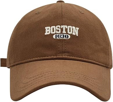 Brown Boston denim cap