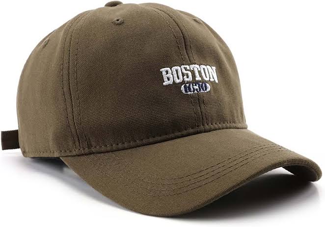 Brown Boston denim cap