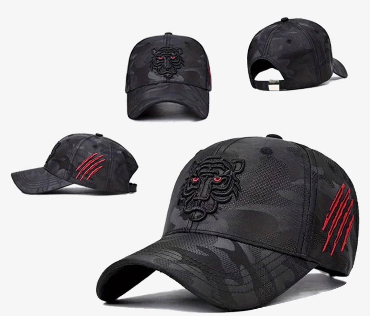 Black Camou Tiger premium cap