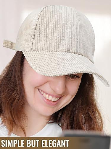 Beige corduroy premium cap
