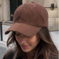 Brown corduroy premium cap