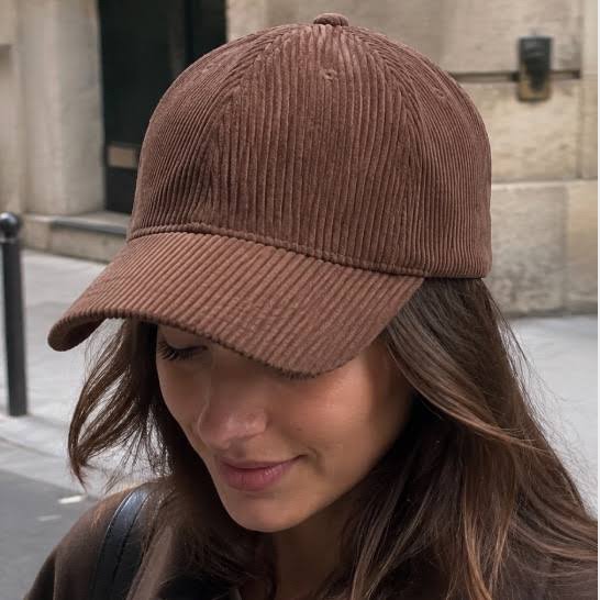 Brown corduroy premium cap