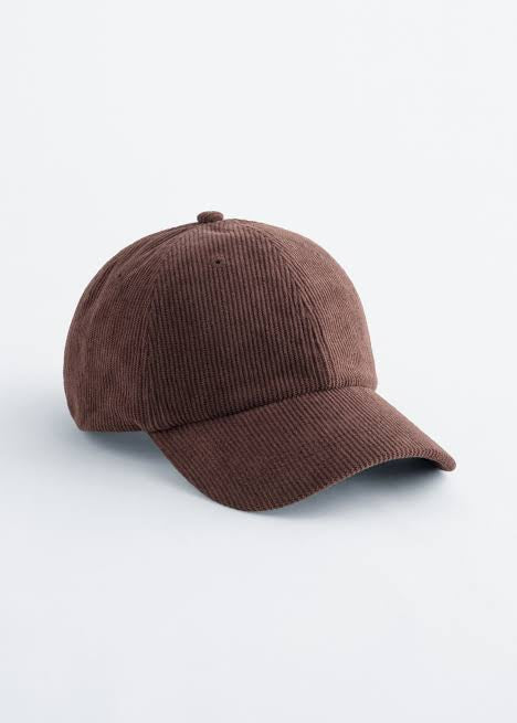 Brown corduroy premium cap