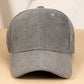 Grey corduroy cap