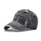 Grey Ripped denim cap