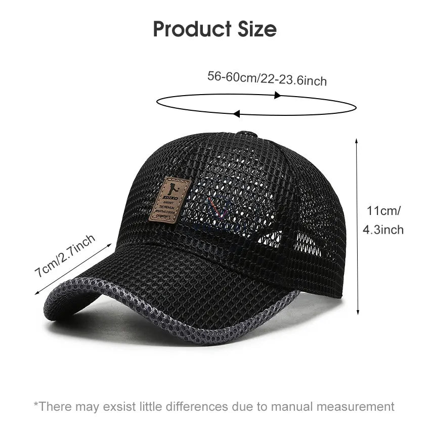 Black mesh net cap