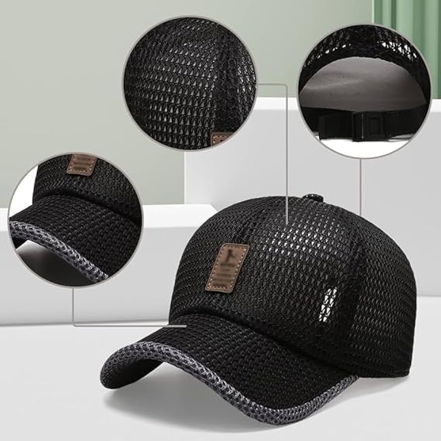 Black mesh net cap