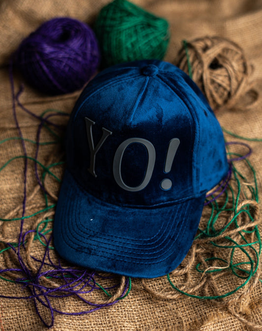 Blue YO Suede Cap