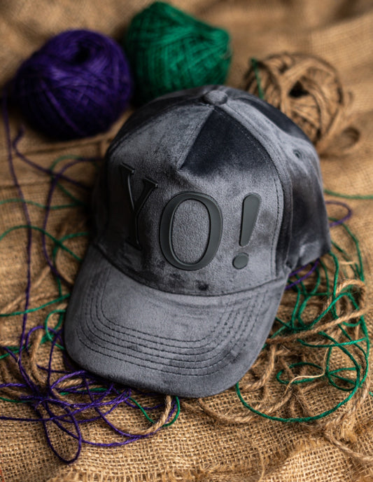 Grey YO Suede Cap