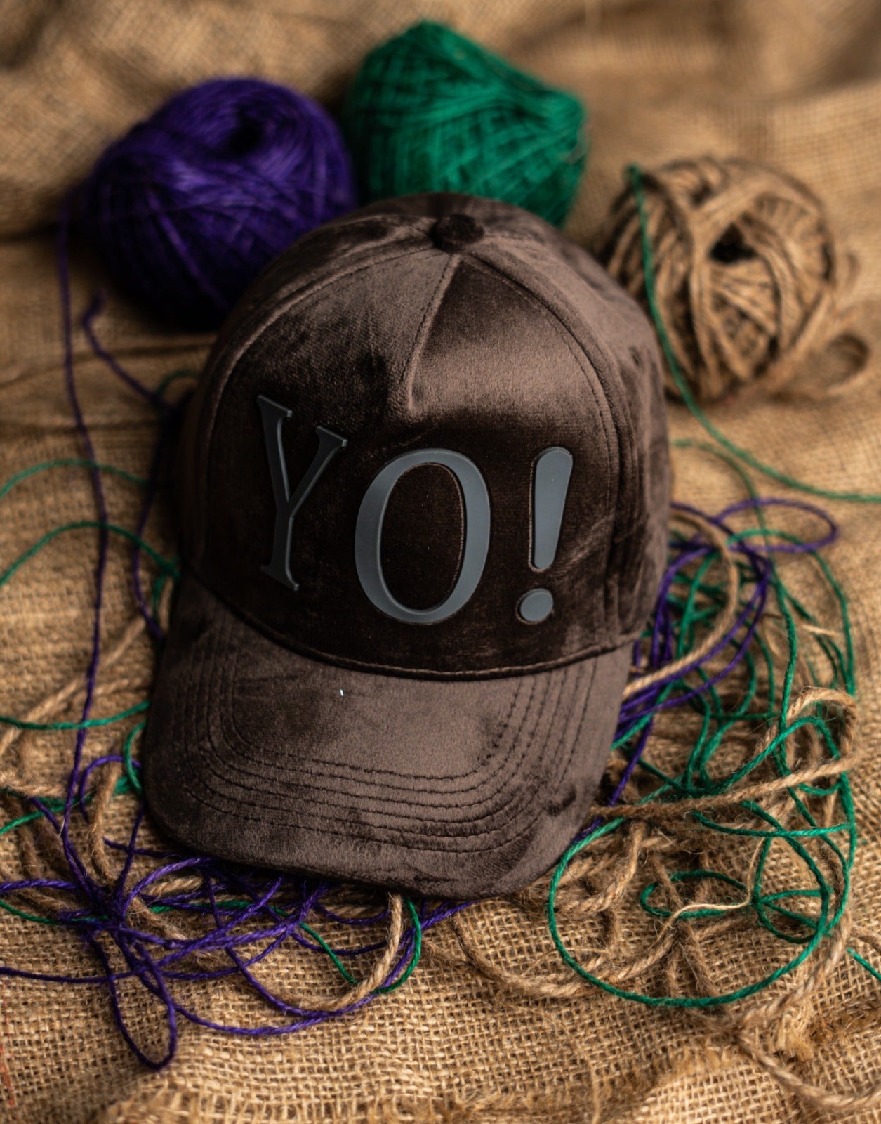 Brown YO Suede Cap