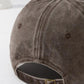 Plain Brown Washed Denim Cap
