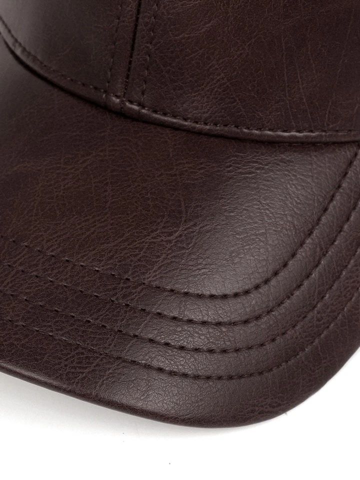 Brown Leather Premium Cap